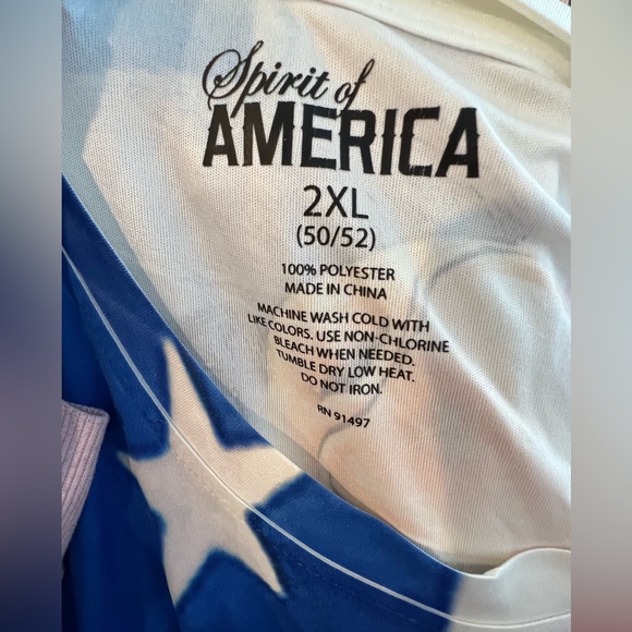 SPIRIT OF AMERICA Patriotic mens shirt SIZE: 2XL - Picture 4 of 5